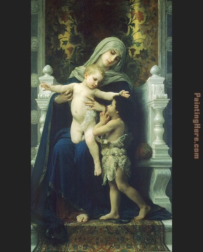 William Bouguereau The Virgin Baby Jesus and Saint John the Baptist